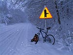 Droga z Zamościa do Krasnobrodu przez Suchowolę w moich ulubionych zimowych warunkach - intensywne opady śniegu! Wówczas jest stosunkowo ciepło, mimo mrozu. Do tego niewiele plącze się aut na drogach oraz nie ma solankowego błota na jezdni.