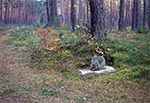 Prawdopodobnie resztki krzyża mogilnego z czasów najazdów tatarskich -  w lesie, na wschód od drogi drogi Łówcza - Brusno Nowe