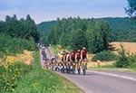 Tour Pologne 2021, etap Zamość-Przemyśl. Jesteśmy tuż za miejscowością Hutków między Zamościem a Krasnobrodem