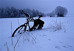 Zimowa turystyka rowerowa na Roztoczu