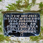 Trzecie i najmniej znane miejsce ukrywania się partyzantów poza tym w Ukaszowcu oraz na górze Dąbrowa. To znajduje się na zachód od Topólczy