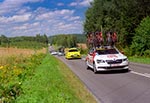 Tour Pologne 2021, etap Zamość-Przemyśl. Jesteśmy tuż za miejscowością Hutków między Zamościem a Krasnobrodem